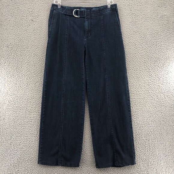 J Jill Jeans Womens 6 Blue Dark Wash Denim Metropolitan Full Leg Straight Casual - Picture 1 of 13